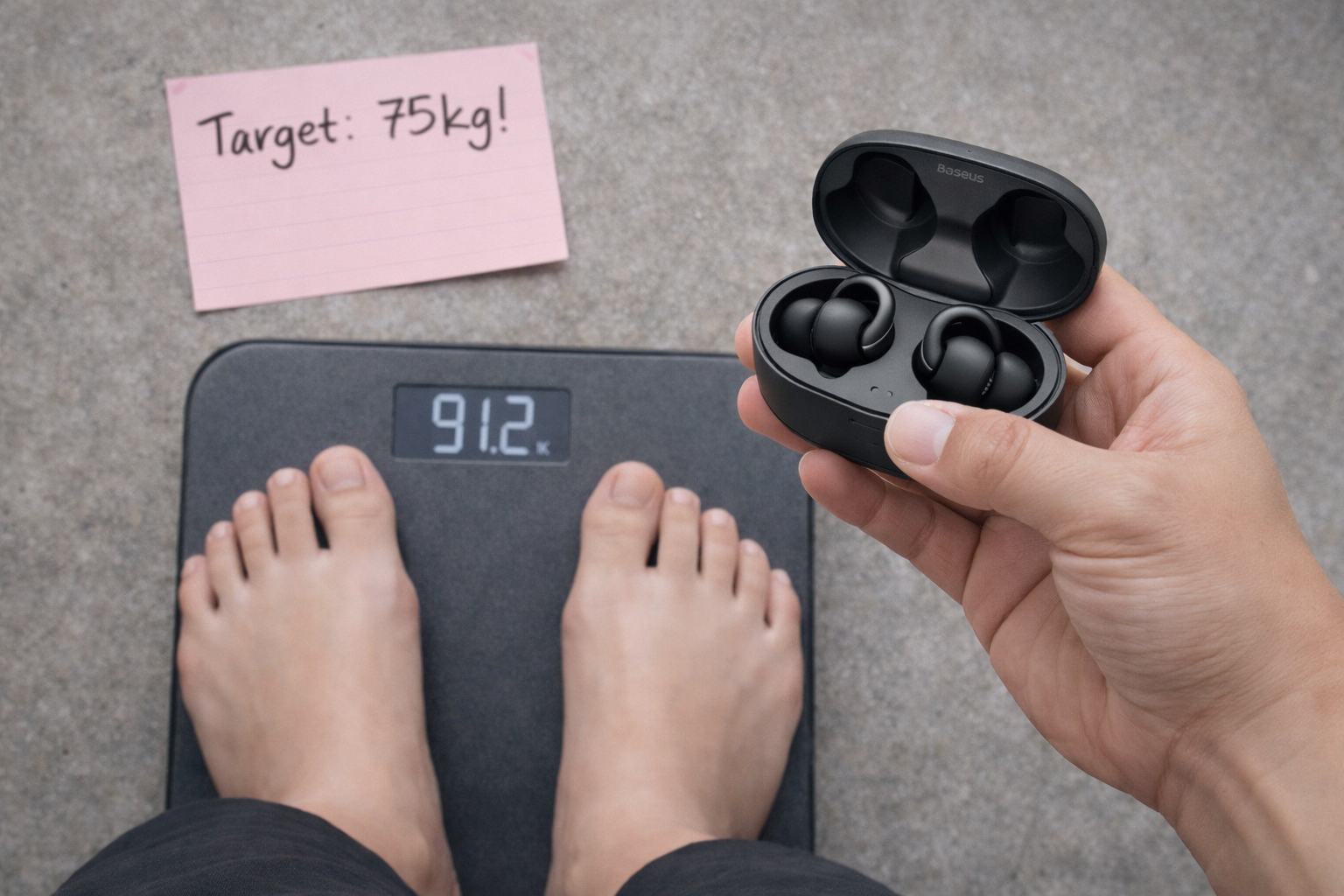 Weighing in with wireless earbuds